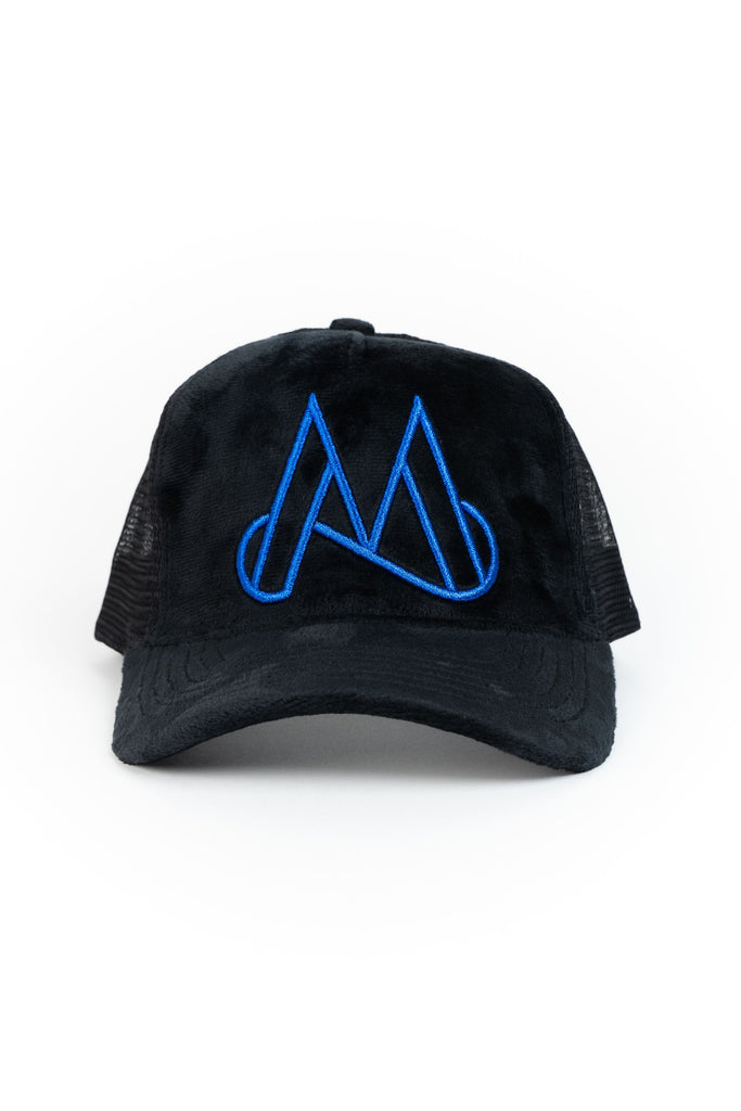 MAGGIORE Unlimited M Logo Black Cap - Blue Logo - MAGGIORE